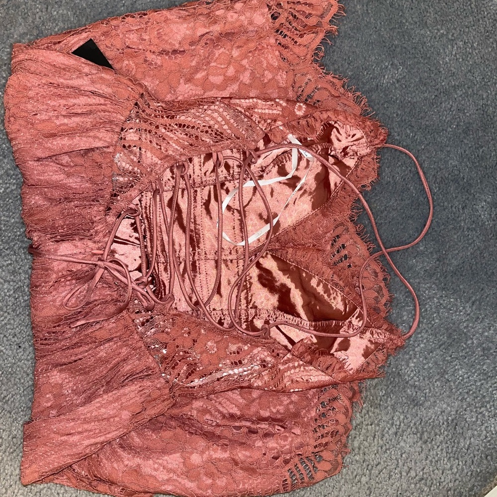 Lulus “Keep you captivated lace lace-up skater mini dress” - Picture 8 of 10